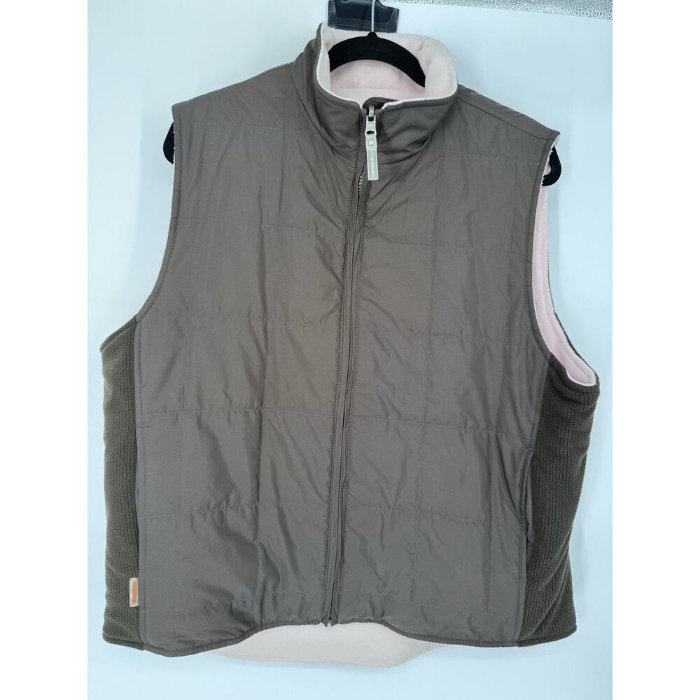 Sunice Reversible Brown Pink Full Zip Outdoor Vest Sleeveless Women L